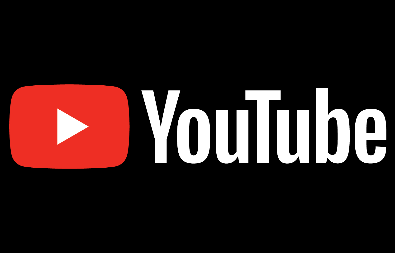 تم تعيين شعار YouTube على خلفية سوداء صلبة 